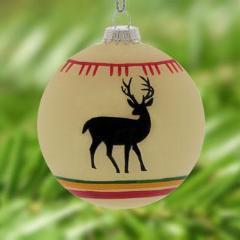 WHITE DEER CHRISTMAS TREE ORNAMENT